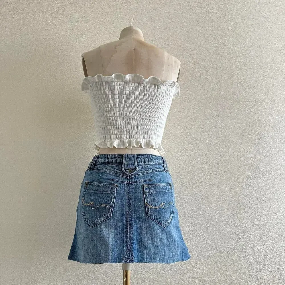 handmade white ruched bandeau - Picture 4 of 6